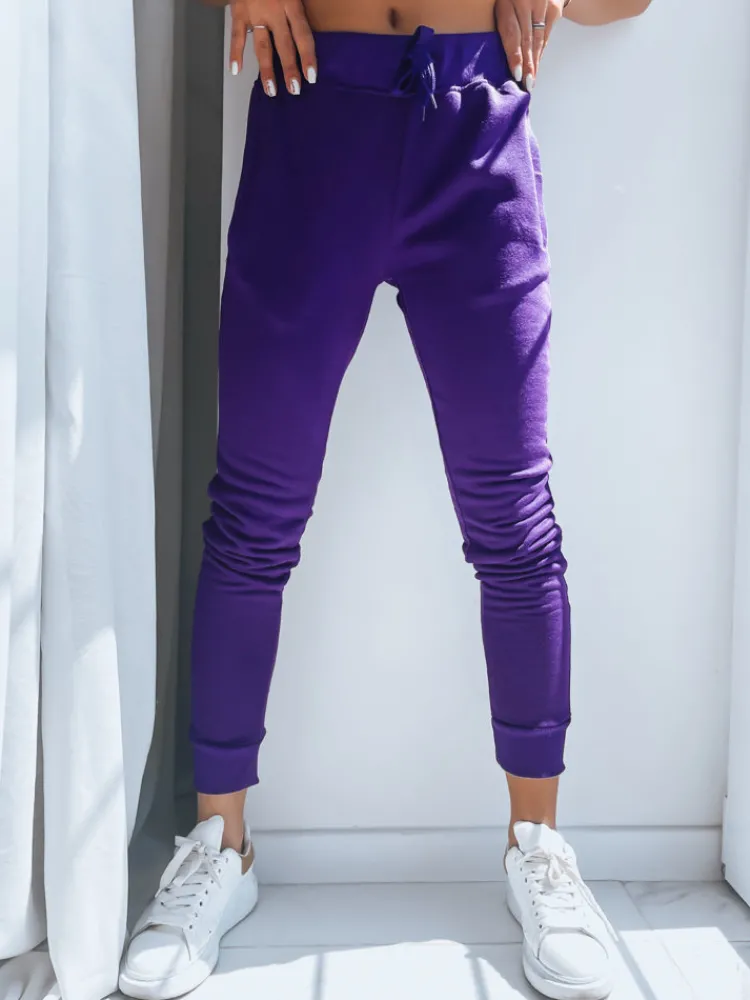 Spodnie Damskie>Dstreet Spodnie damskie dresowe FITS fioletowe UY0581z