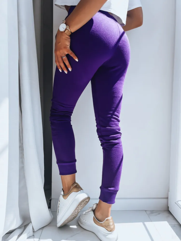 Spodnie Damskie>Dstreet Spodnie damskie dresowe FITS fioletowe UY0581z