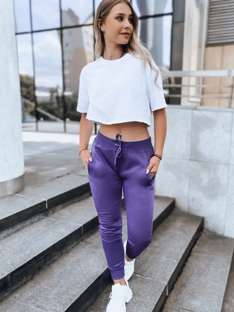 Spodnie Damskie>Dstreet Spodnie damskie dresowe FITS fioletowe UY0581