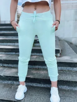 Spodnie Damskie>Dstreet Spodnie damskie dresowe FITS miętowe UY0587