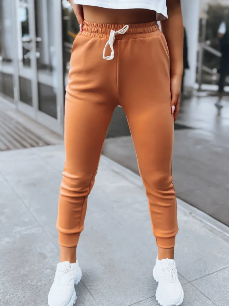 Spodnie Damskie>Dstreet Spodnie damskie dresowe joggery MORELO morelowe UY1584