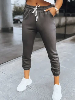 Spodnie Damskie>Dstreet Spodnie damskie dresowe joggery MORELO szare UY1582