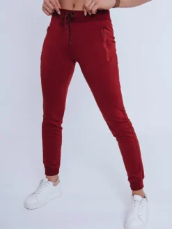 Spodnie Damskie>Dstreet Spodnie damskie dresowe JULIET bordowe UY0823