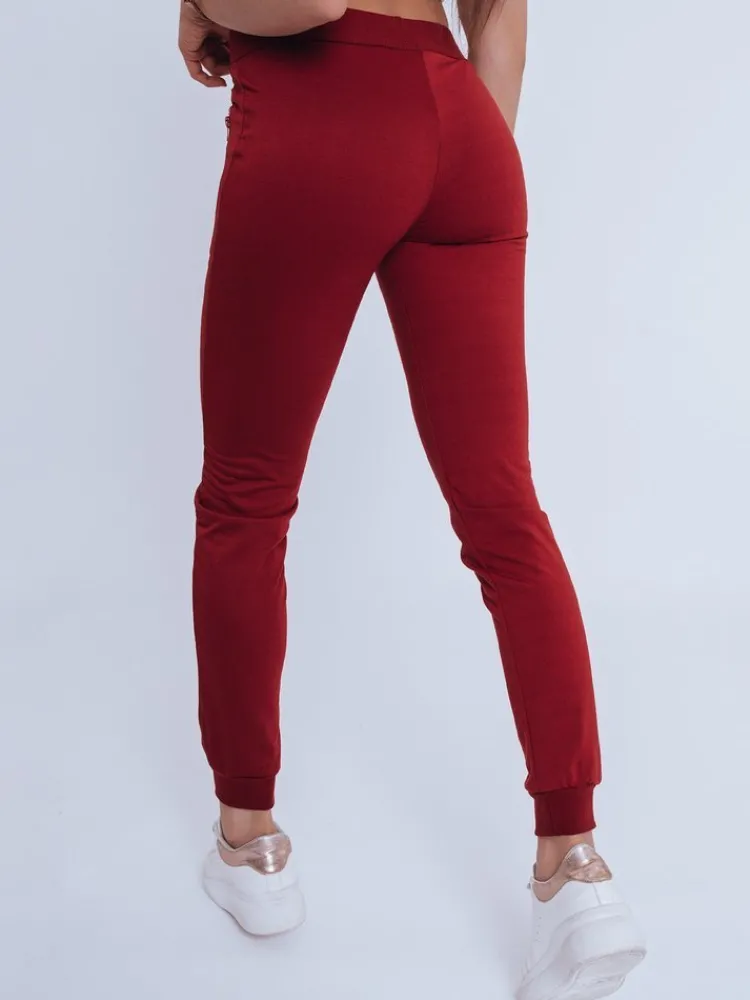 Spodnie Damskie>Dstreet Spodnie damskie dresowe JULIET bordowe UY0823