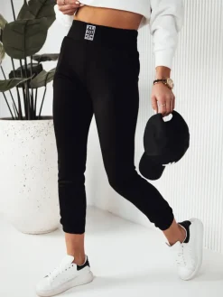 Spodnie Damskie>Dstreet Spodnie damskie dresowe KAROT czarne UY1812