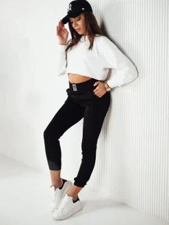 Spodnie Damskie>Dstreet Spodnie damskie dresowe KAROT czarne UY1812