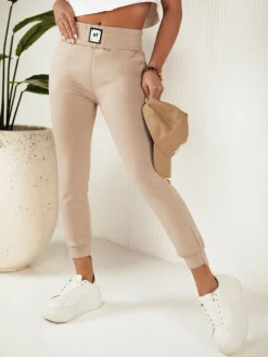 Spodnie Damskie>Dstreet Spodnie damskie dresowe LOREN beżowe UY1830