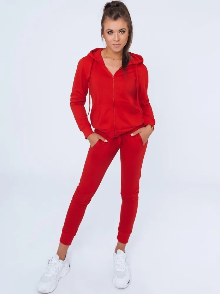 Spodnie Damskie>Dstreet Spodnie damskie dresowe LARA czerwone UY0954