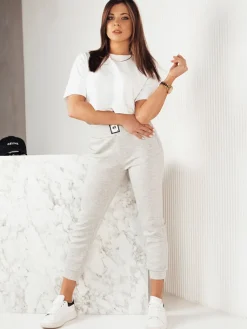 Spodnie Damskie>Dstreet Spodnie damskie dresowe LOREN szare UY1828