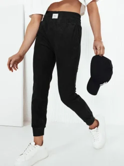 Spodnie Damskie>Dstreet Spodnie damskie dresowe MORSI czarne UY2038