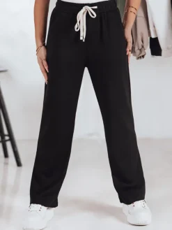 Spodnie Damskie>Dstreet Spodnie damskie dresowe masełko wide leg LOOSIS czarne UY2401