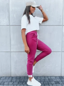 Spodnie Damskie>Dstreet Spodnie damskie dresowe MACHI różowe UY1633