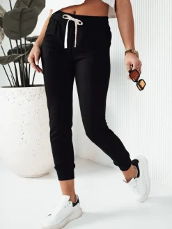 Spodnie Damskie>Dstreet Spodnie damskie dresowe MILA czarne UY1826