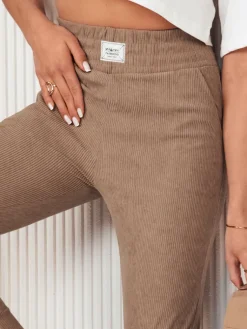 Spodnie Damskie>Dstreet Spodnie damskie dresowe MORSI kamelowe UY2041