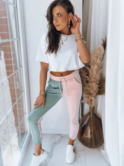 Spodnie Damskie>Dstreet Spodnie damskie dresowe PASTELS różowe UY1483