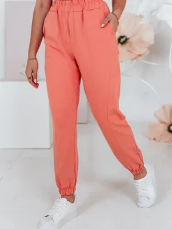 Spodnie Damskie>Dstreet Spodnie damskie dresowe STIVEL brzoskwiniowe UY02719