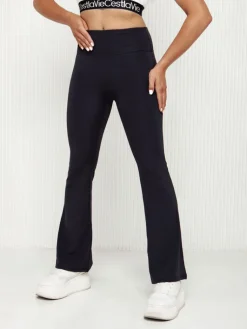 Spodnie Damskie>Dstreet Spodnie damskie dzwony High Waist SLIMLINE czarne UY2147