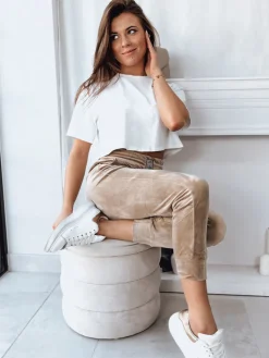Spodnie Damskie>Dstreet Spodnie damskie FRAGILE khaki UY1757