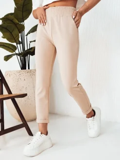 Spodnie Damskie>Dstreet Spodnie damskie HILES beżowe UY2064