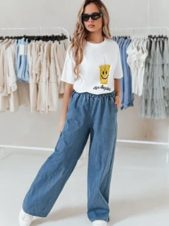 Spodnie Damskie>Dstreet Spodnie damskie jeansowe DENIMJOY granatowe UY2718