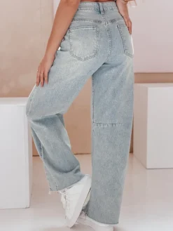 Jeansy Damskie|Spodnie Damskie>Dstreet Spodnie damskie jeansowe baggy BAGETSON niebieskie UY2431