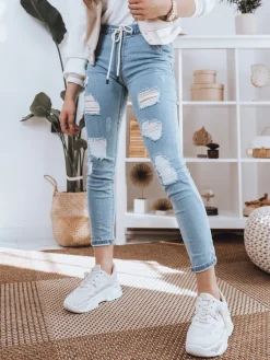 Jeansy Damskie|Spodnie Damskie>Dstreet Spodnie damskie jeansowe SHERIA niebieskie UY1151