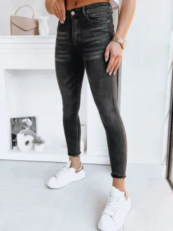 Jeansy Damskie|Spodnie Damskie>Dstreet Spodnie damskie jeansowe PINES czarne UY1734