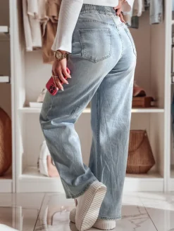 Spodnie Damskie|Jeansy Damskie>Dstreet Spodnie damskie jeansowe wide leg STEREO niebieskie UY2436