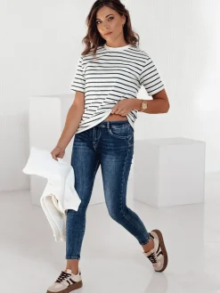 Spodnie Damskie|Jeansy Damskie>Dstreet Spodnie damskie jeansowe SLIMZOME niebieskie UY2196