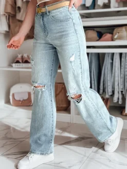 Spodnie Damskie|Jeansy Damskie>Dstreet Spodnie damskie jeansowe baggy STYLLEG niebieskie UY2491
