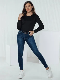 Spodnie Damskie|Jeansy Damskie>Dstreet Spodnie damskie jeansowe skinny DIVETTI granatowe UY2330