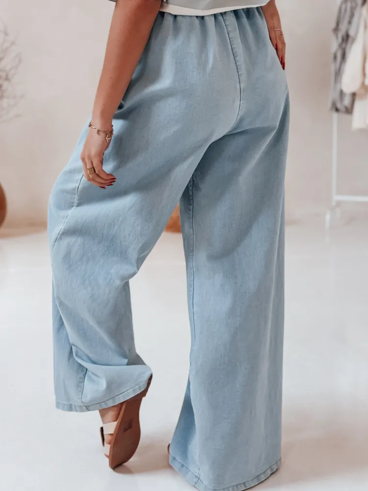 Spodnie Damskie>Dstreet Spodnie damskie jeansowe DENIMJOY jasno niebieskie UY2717