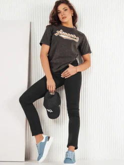 Spodnie Damskie|Jeansy Damskie>Dstreet Spodnie damskie jeansowe CHESTE czarne UY1932