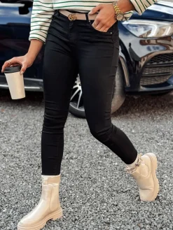 Spodnie Damskie|Jeansy Damskie>Dstreet Spodnie damskie jeansowe push up FAYLORISI czarne UY2208