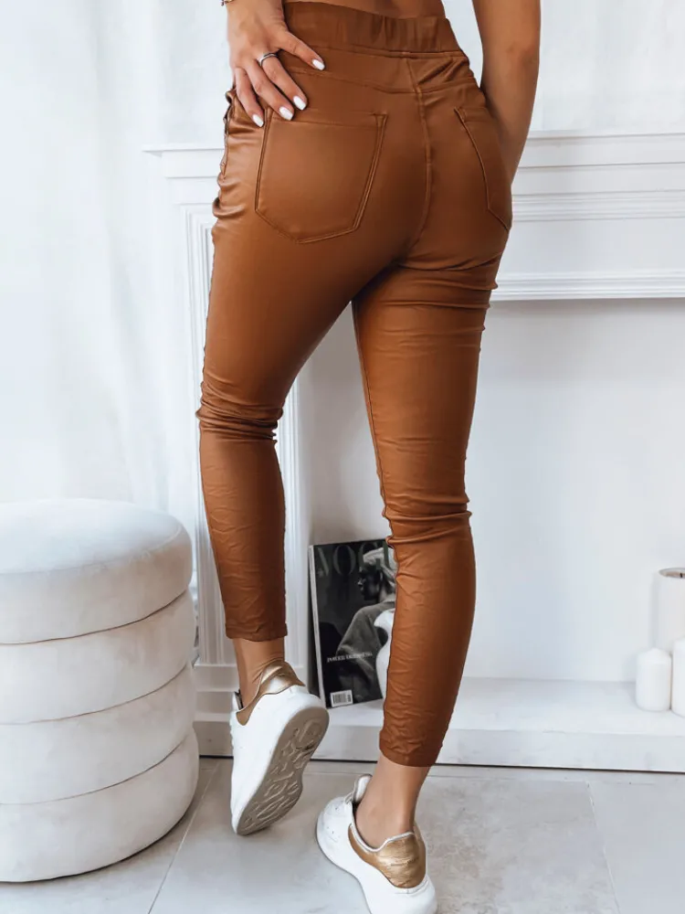 Spodnie Damskie>Dstreet Spodnie damskie LIZZY kamelowe UY1779