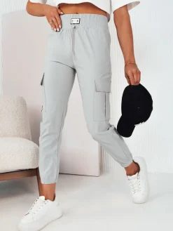 Spodnie Damskie>Dstreet Spodnie damskie MAREN szare UY2068