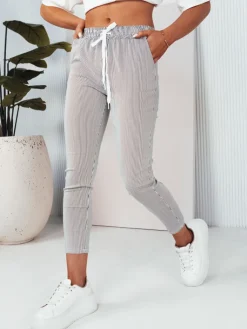 Spodnie Damskie>Dstreet Spodnie damskie MARINS w biało-czarne paski UY2080