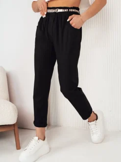 Spodnie Damskie>Dstreet Spodnie damskie materiałowe ERLON czarne UY2026