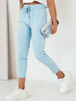 Spodnie Damskie>Dstreet Spodnie damskie materiałowe TOVAS niebieskie UY1997
