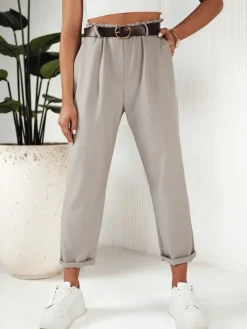 Spodnie Damskie>Dstreet Spodnie damskie materiałowe LARA szare UY1838