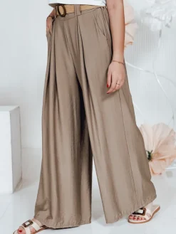 Spodnie Damskie>Dstreet Spodnie damskie MIRELOU brązowe UY2714