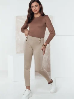 Spodnie Damskie>Dstreet Spodnie damskie MODSTORY beżowe UY2179