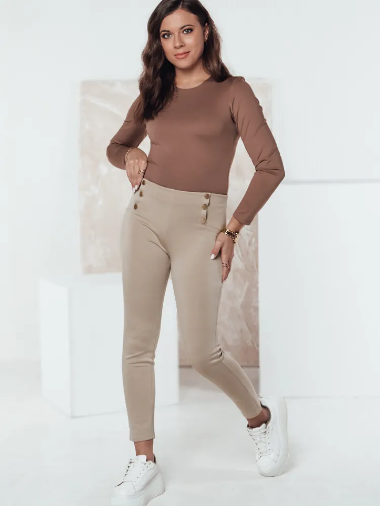 Spodnie Damskie>Dstreet Spodnie damskie MODSTORY beżowe UY2179