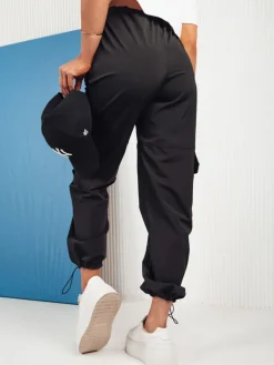 Spodnie Damskie>Dstreet Spodnie damskie spadochronowe Couture Queen czarne UY1677