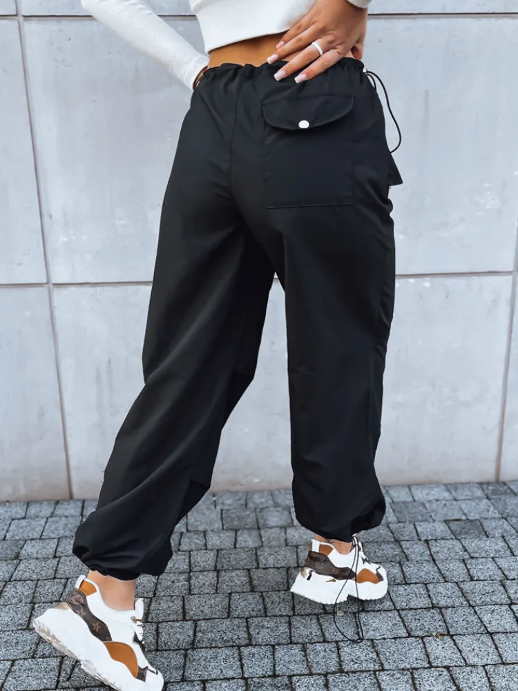 Spodnie Damskie>Dstreet Spodnie damskie spadochronowe DENWER czarny UY1666