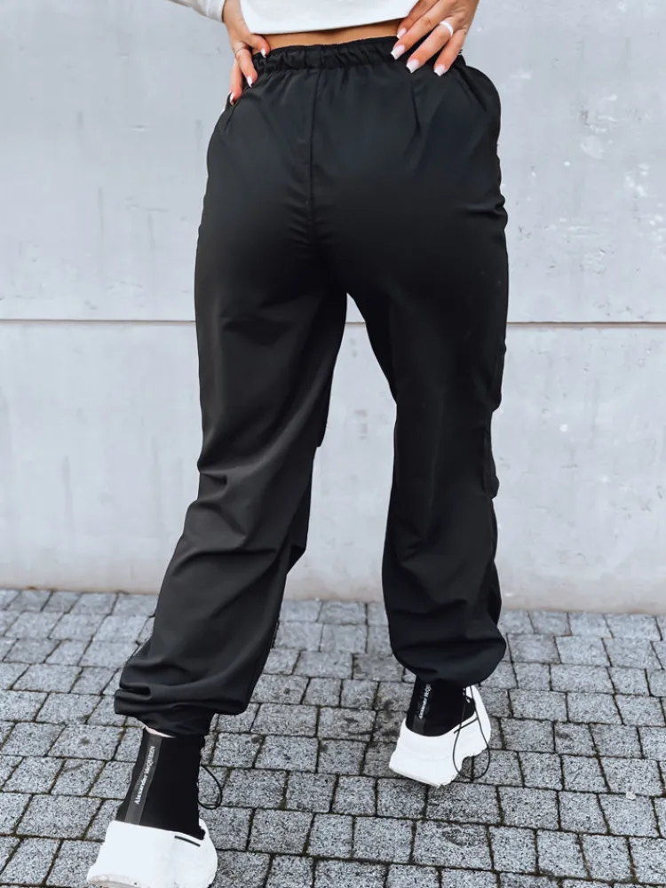 Spodnie Damskie>Dstreet Spodnie damskie spadochronowe MORAT czarne UY1663