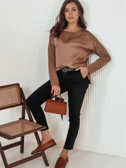 Spodnie Damskie>Dstreet Spodnie damskie TRENDIOSS z paskiem czarne UY2266