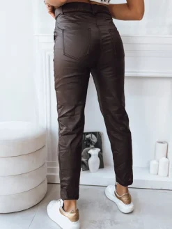 Spodnie Damskie>Dstreet Spodnie damskie VIOLA ciemnobrązowe UY1780