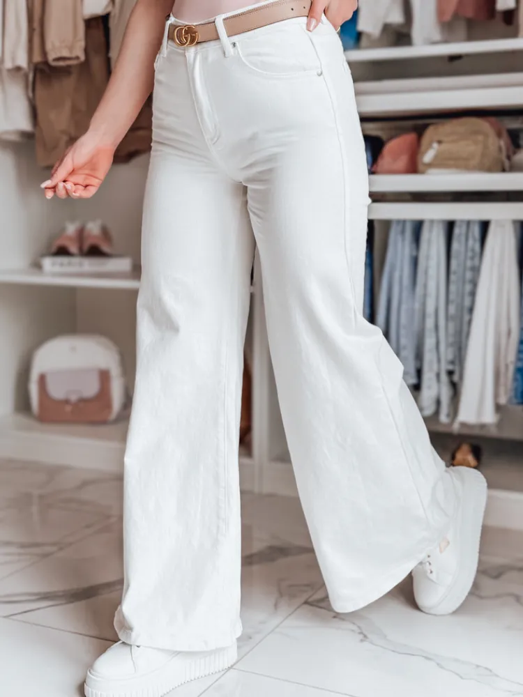 Spodnie Damskie>Dstreet Spodnie damskie wide leg LEGBLISS białe UY2676