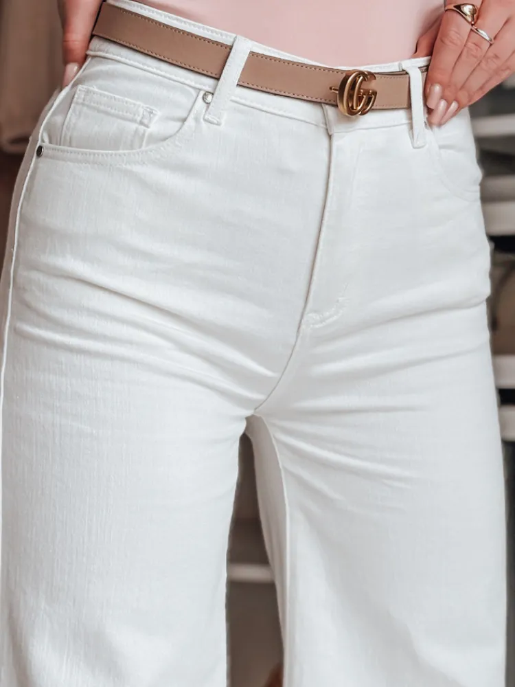 Spodnie Damskie>Dstreet Spodnie damskie wide leg LEGBLISS białe UY2676